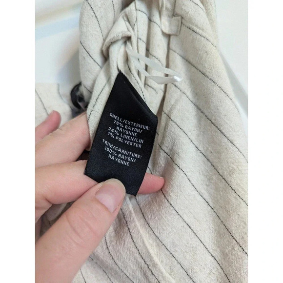 NWT 7 For All Mankind wide leg linen trousers sz 10 - Picture 6 of 6